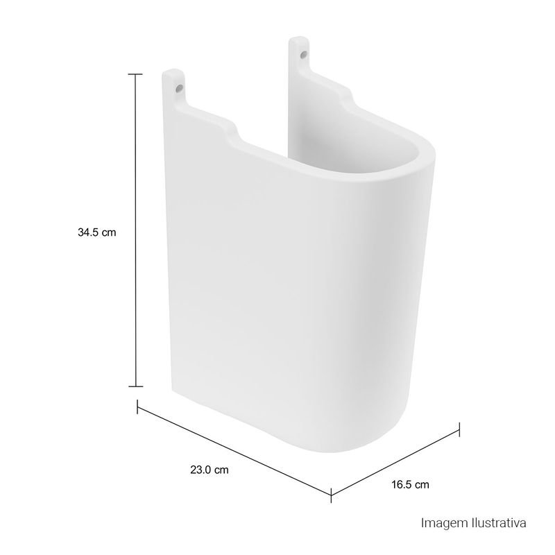 Ver imagem 2 de Coluna Suspensa para Lavatório Vogue Plus Branco C.510.17