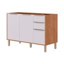 Ver imagem 1 de Balcão de Cozinha Modulado Esplêndida C/ 3 Portas e 2 Gavetas S/tampo 120cm Cinamomo/off White -