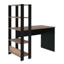 Ver imagem 3 de Conjunto Home Office Match c/ Escrivaninha e Estante Pinho/Preto Artely