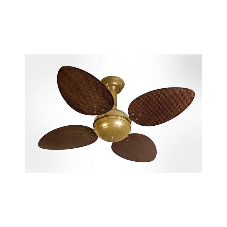 Ventilador de Teto Office Jet Venti-Delta Gold 4 Pás Rattan Tabaco 220V Ventilador de Teto Office Jet Venti-Delta Gold 4 Pás Rattan Tabaco 220V