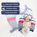 Ver imagem 5 de Almofada Amamentação Estampada Bebê Menino com Enchimento e Zíper - Urso Rei