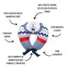 Almofada Amamentação Estampada Bebê Menino com Enchimento e Zíper - Urso Rei - 3
