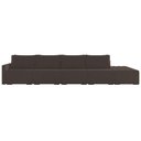 Ver imagem 7 de Sofá Ilha Modular com Puff para Sala Living 392cm Georgia K04 Veludo Marrom - Mpozenato