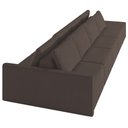 Ver mais imagens de Sofá Ilha Modular com Puff para Sala Living 392cm Georgia K04 Veludo Marrom - Mpozenato