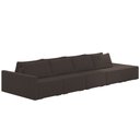 Ver imagem 1 de Sofá Ilha Modular com Puff para Sala Living 392cm Georgia K04 Veludo Marrom - Mpozenato