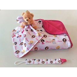 Manta Baby, Enxoval, Saída Maternidade, Chá de Bebe, Presente para Bebe, Manta Princess - 2