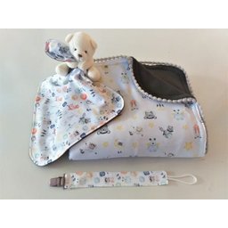Manta Baby, Enxoval, Saída Maternidade, Chá de Bebe, Naninha, Prendedor Chupeta - 2