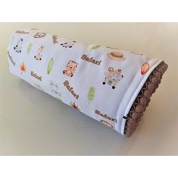 Manta Baby, Enxoval, Saída Maternidade, Chá de Bebe, Naninha, Prendedor Chupeta, Safari - 2