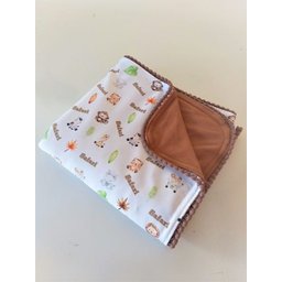 Manta Baby, Enxoval, Saída Maternidade, Chá de Bebe, Naninha, Prendedor Chupeta, Safari - 5