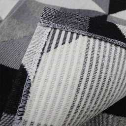 Tapete Passadeira Antiderrapante 1,30x0,45 Mosaico Preto - 4