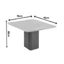 Ver imagem 6 de Conjunto: Mesa Sala Jantar Maldivas Tampo c/ Vidro Curvo 90cm+4 Cadeiras Dafne Madeira Naturale/Off