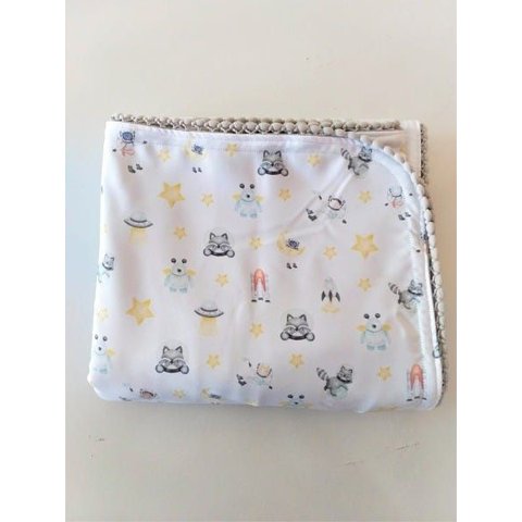 Manta Baby, Enxoval, Saída Maternidade, Chá de Bebe, Presente para Bebe, Manta Astronauta