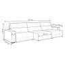Sofá Retrátil 4 Lugares 284cm 3 Módulos Nero com USB Couro Manchado Claro G52 - Gran Belo - 3