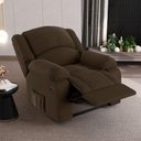 Ver imagem 7 de Poltrona do Papai Reclinável Melim Elétrica Led Massagem Veludo Marrom Fh1