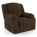 Ver imagem 1 de Poltrona do Papai Reclinável Melim Elétrica Led Massagem Veludo Marrom Fh1