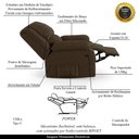 Ver imagem 6 de Poltrona do Papai Reclinável Melim Elétrica Led Massagem Veludo Marrom Fh1