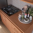 Ver imagem 2 de Balcão em Mdp para Cooktop 1,20m 5 Bocas 2 Portas e 3 Gavetas Turim