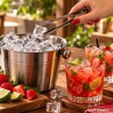 Ver mais imagens de Pegador de Gelo 15cm Aço Inox Bar Cozinha Drinks Bebidas