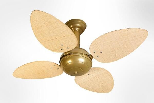 Ventilador de Teto Office Jet Venti-Delta Gold 4 Pás Rattan Natural 110V