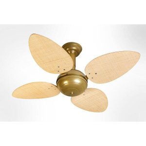 Ventilador de Teto Office Jet Venti-Delta Gold 4 Pás Rattan Natural 110V