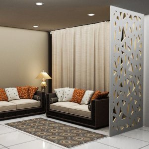 Painel Vazado Divisória Mdf Santorini Branco - 0,90x2,20m
