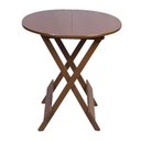 Ver imagem 1 de Mesa 70x70 Dobrável Redonda em Madeira Padrão - Imbuia
