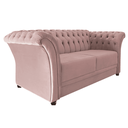 Ver imagem 3 de Sofá Recamier Divã Chesterfield 200cm Sofia Suede Rose Capitonê- Mabe Magazine