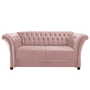 Ver imagem 2 de Sofá Recamier Divã Chesterfield 200cm Sofia Suede Rose Capitonê- Mabe Magazine