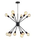 Ver imagem 1 de Lustre Pendente Sputnik Preto para 12 Lâmpadas Moderno Luxo Inl70