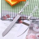Ver imagem 4 de Kit Faca e Espátula para Bolo em Acrílico e Aço Inox