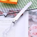 Ver imagem 6 de Kit Faca e Espátula para Bolo em Acrílico e Aço Inox