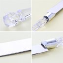 Ver imagem 3 de Kit Faca e Espátula para Bolo em Acrílico e Aço Inox
