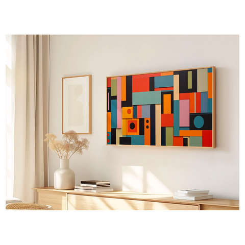 Quadro Decorativo N°11 115x70cm - Panorâmico Blocos Geométricos - Rollflex