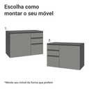 Ver imagem 6 de Gabinete Suspenso para Banheiro 100cm 1 Porta 3 Gavetas Cinza Nice Madesa 03