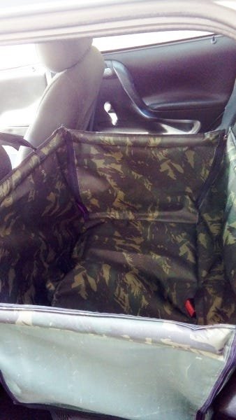 Capa Pet Camuflada p bancos de carros e Cinto Segurança - 5