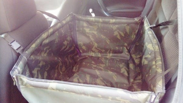 Capa Pet Camuflada p bancos de carros e Cinto Segurança