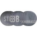 Ver imagem 1 de Kit 6 Pratos Rasos Tramontina Churrasco Stone Porcelana 28cm Temático Bbq Steak
