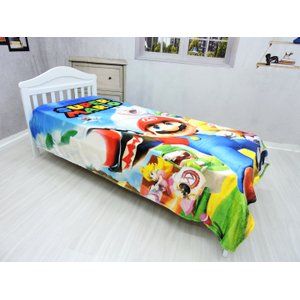 Manta Cobertor Mario Bros Solteiro Ultra Soft , Macia, Quentinha