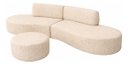 Ver imagem 5 de Sofá e Puff Orgânico Virginia 300cm Sala Boucle: Cappuccino
