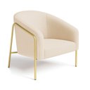 Ver imagem 2 de Poltrona Sala Industrial Alta Dourado Stella Bouclê D03 - D’Rossi