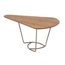 Ver imagem 1 de Mesa Centro Bela Gota Madeira Amêndoa Estrutura Ferro Cobre 81cm - 69860