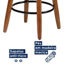 Ver imagem 6 de Kit 3 Banquetas Alta 80cm Giratória c/ Encosto 4 Pés Ilha Gourmet Balcão Bancada Corino Amarula