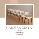 Ver imagem 7 de Kit 6 Cadeira de Jantar Moderna Maya Assento Estofado Linho Marfim