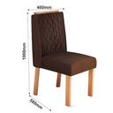 Ver imagem 5 de Conjunto 2 Cadeiras Estofadas para Mesa de Jantar Naturalle Roma Bom Pastor