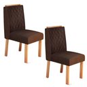 Ver imagem 1 de Conjunto 2 Cadeiras Estofadas para Mesa de Jantar Naturalle Roma Bom Pastor
