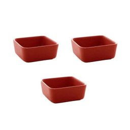 Jogo 3 Ramekan Quadrado Nordica Vermelho - 1 Jogo 3 Ramekan Quadrado Nordica Vermelho - 1