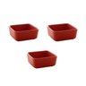 Jogo 3 Ramekan Quadrado Nordica Vermelho - 1