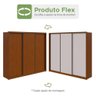 Guarda-roupa Casal Spazio 3 Portas 6 Gavetas 100% Mdf Flex Frassino/off White - Móveis Lopa - 5