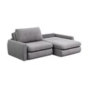 Ver imagem 6 de Sofá Retrátil Luka 2.30m 3 Lugares Pillow Top 18cm Molas Ensacadas Estilo Luxo Sala Moderna - Cinza