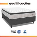 Ver imagem 6 de Cama Box Colchão Casal Molas Ensacadas City Pillow Top 138x188x61cm Branco / Cinza Hellen